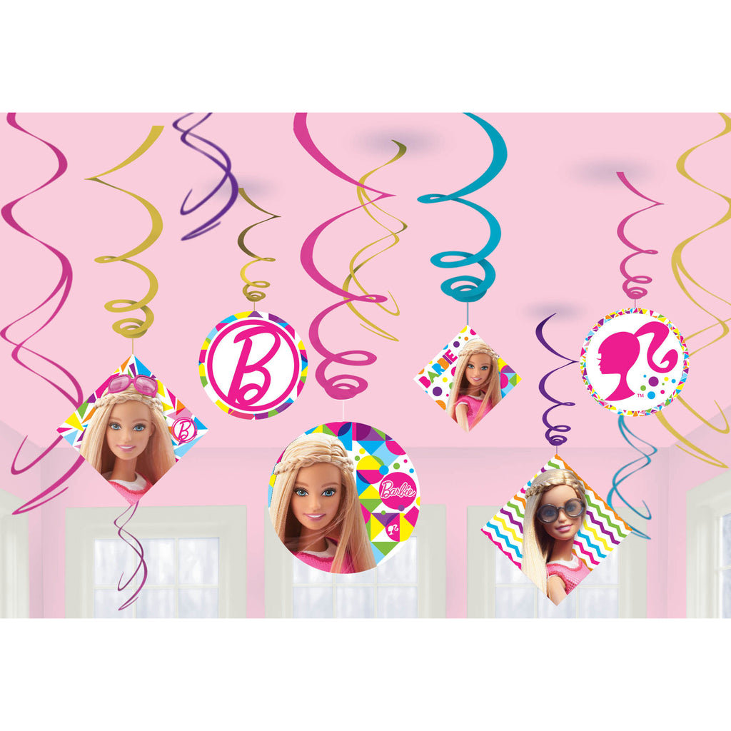 Barbie Sparkle Hanging Swirls (12ct)