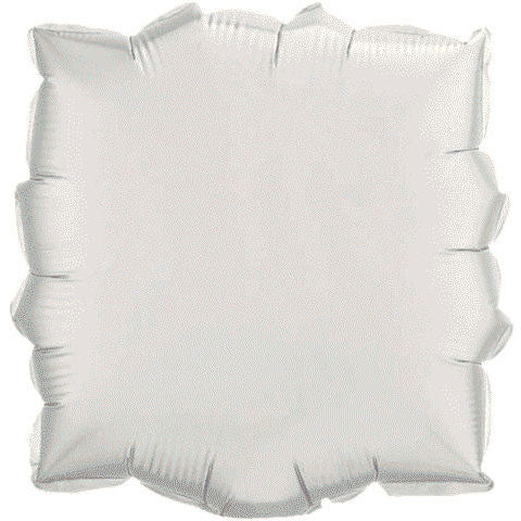 Mini White Square Foil Balloon