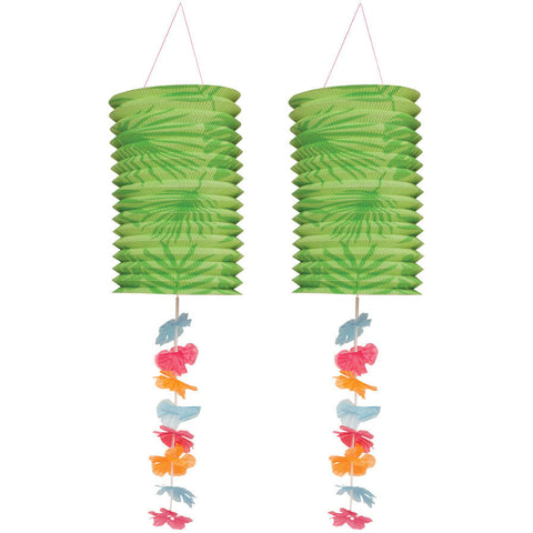 Lanterns with Hanging Lei