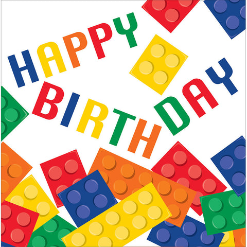 Block Party Happy Birthday Luncheon Napkins (16ct)