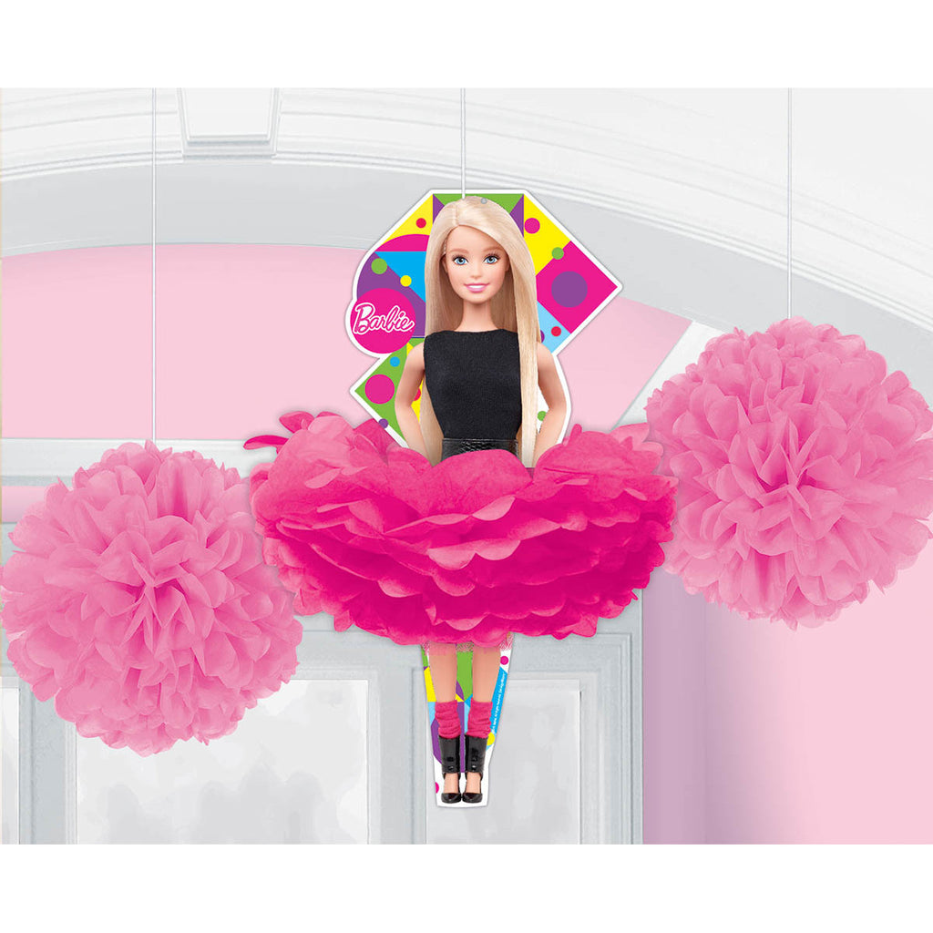 Barbie Sparkle Fluffy Decorations (3ct)