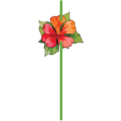 Bamboo Weave Straws w/ Attachments, Flower