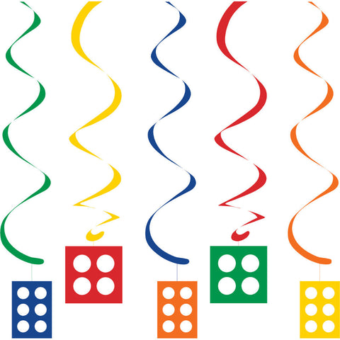 Block Party Hanging Swirls (5ct)