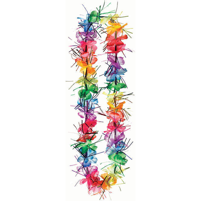 Rainbow Tinsel Lei
