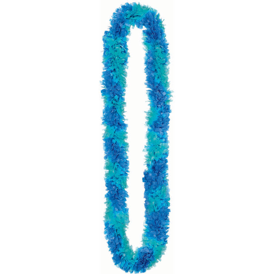 Blue Fringe Lei