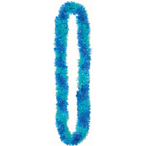 Blue Fringe Lei