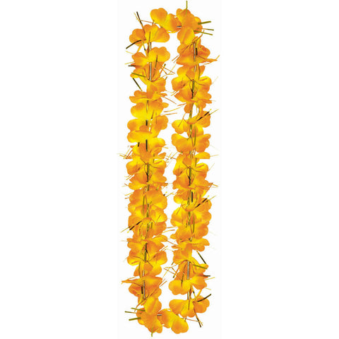Orange Tinsel Lei