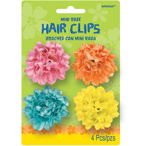 Mini Rose Oasis Hairclips 4 Pack