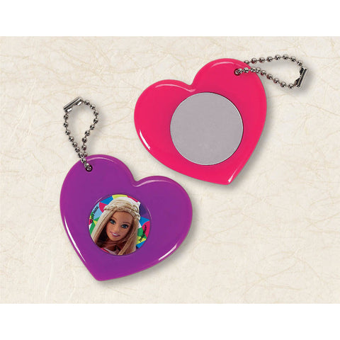 Barbie Sparkle Heart Mirror Keychain (12ct)