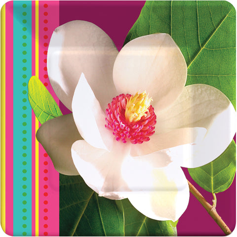 Island Flowers Dessert Plates