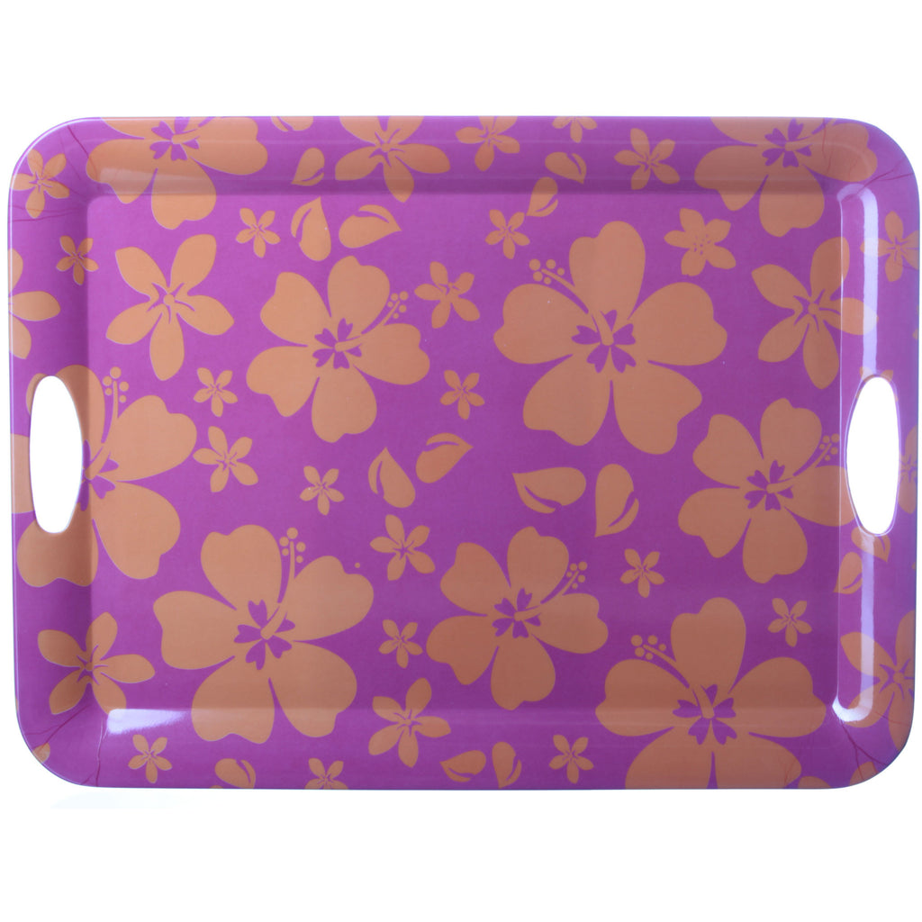 Warm Hibiscus Serving Tray