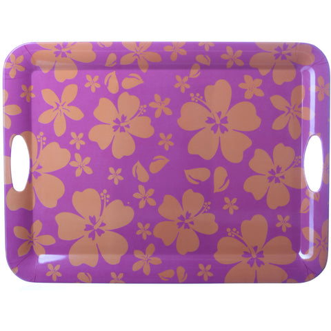 Warm Hibiscus Serving Tray