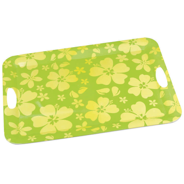 Green Hibiscus Serving Tray