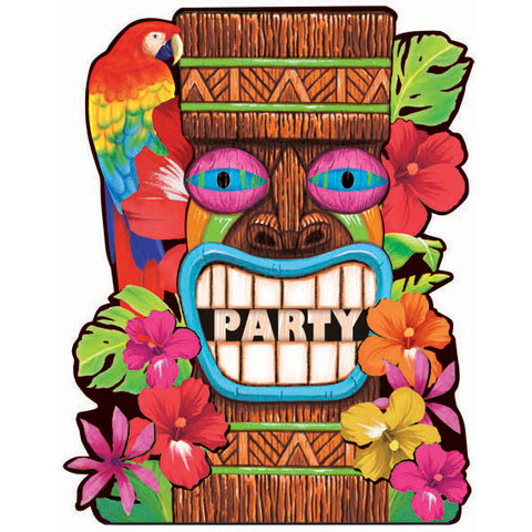 Tiki Summer Die-Cut Invitation