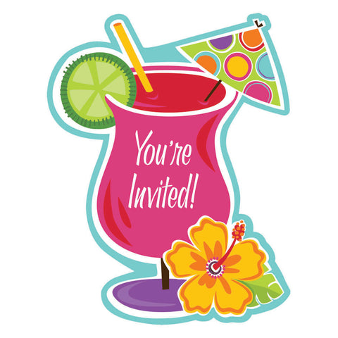 Cocktail Luau Invitations