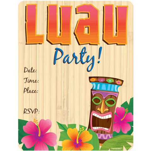 Luau Fun Die-Cut Invitations