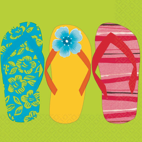 Flip Flop Beverage Napkins (16ct)