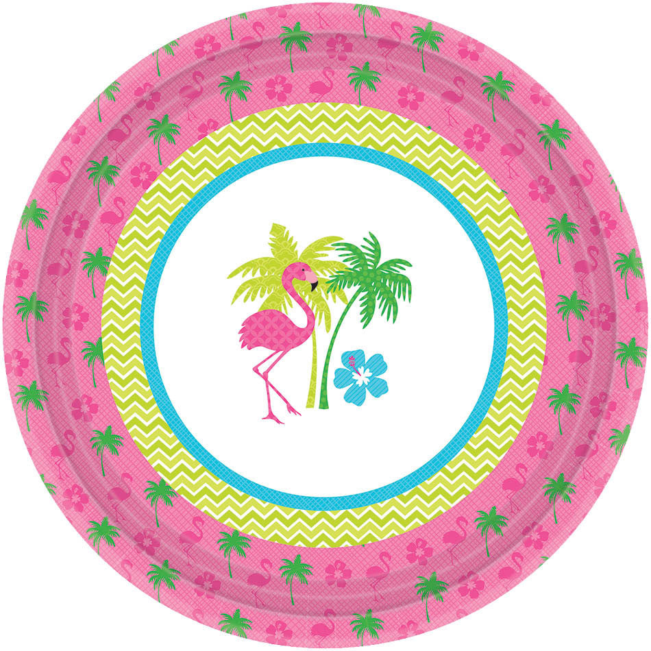 Flamingo Fun Dessert Plates (8ct)