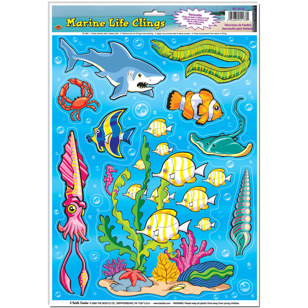 Marine Life Window Clings