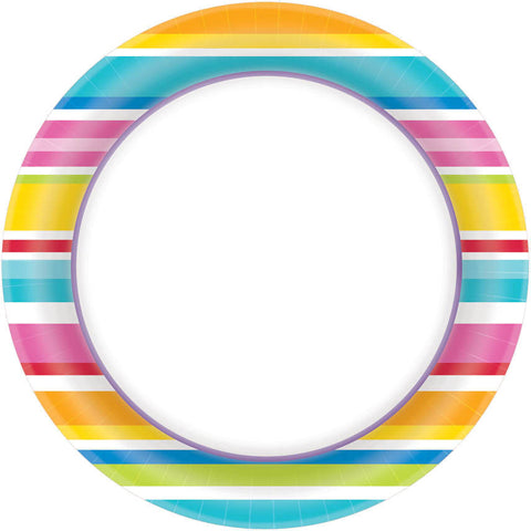 Multi Stripe Dessert Plates (40ct)
