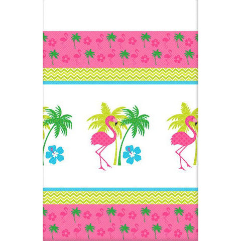 Flamingo Fun Plastic Tablecover