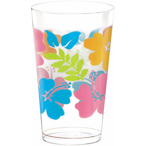 Hibiscus 16 oz Plastic Tumbler