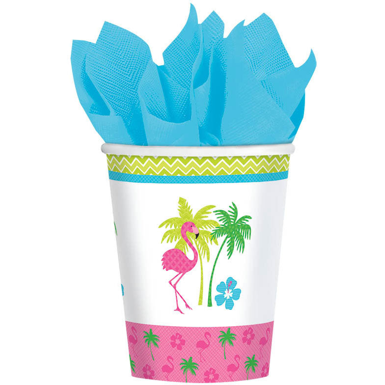 Flamingo Fun 9oz Paper Cups (8ct)