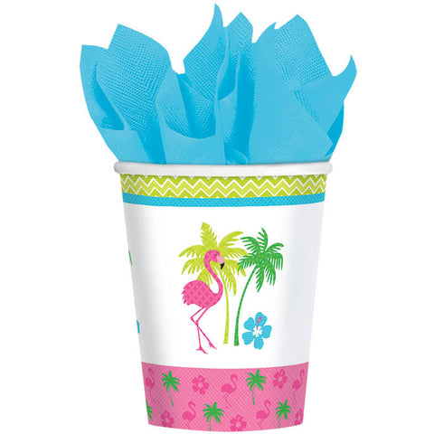Flamingo Fun 9oz Paper Cups (8ct)