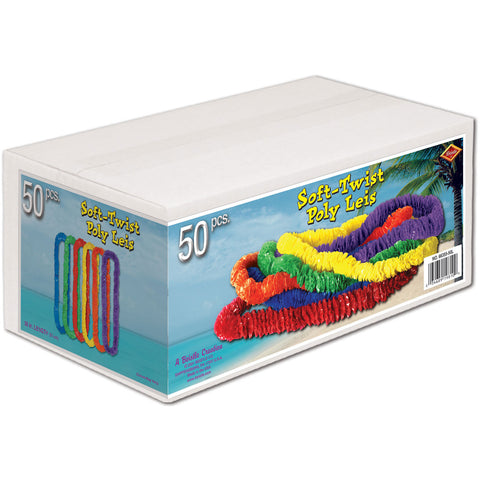 Soft-Twist Poly Leis w/Printed Retail Carton