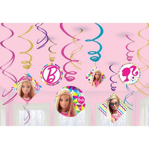Barbie Sparkle Hanging Swirls (12ct)