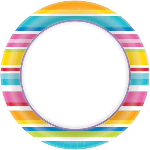Multi Stripe Banquet Plates (40ct)