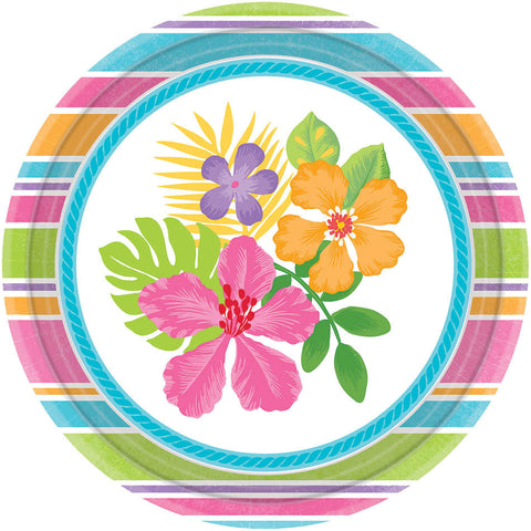 Sophisticated Hibiscus Dessert Plates (18ct)