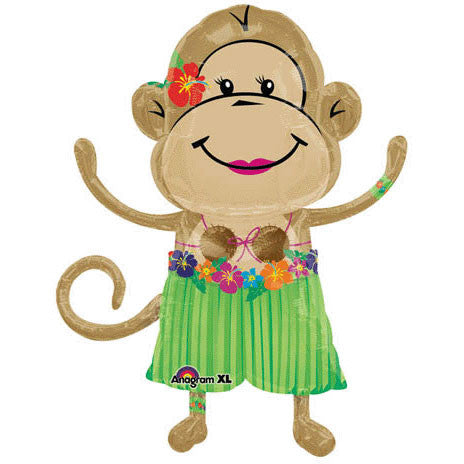 Monkey Luau Girl Super Shape