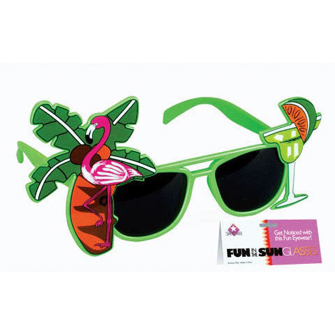 Green Tropical Drink Sunglasses