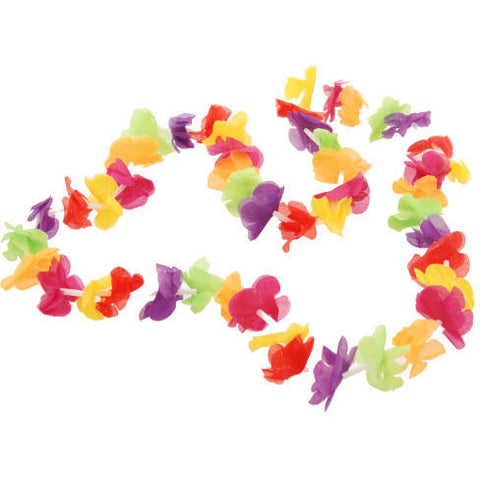 Rainbow Lotus Silk Lei (1 ct)