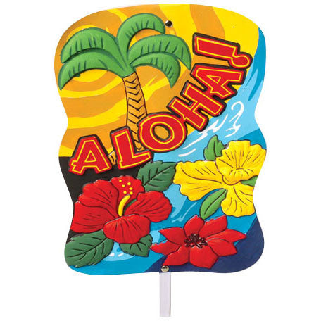 Luau Yard Sign