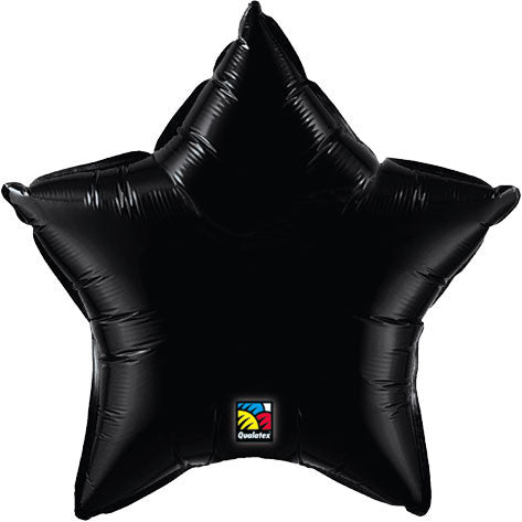 20" Onyx Black Star Foil Balloon