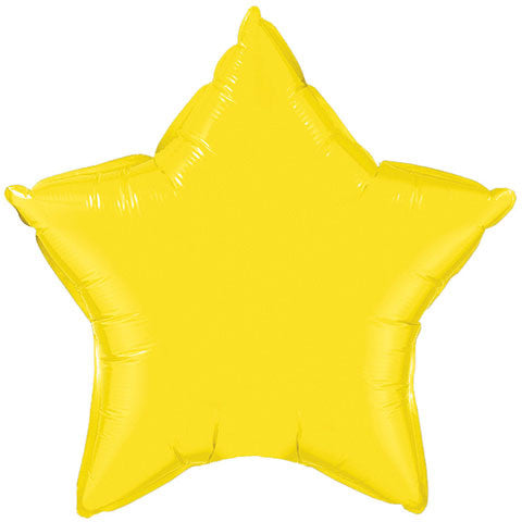 20" Yellow Star Foil Balloon