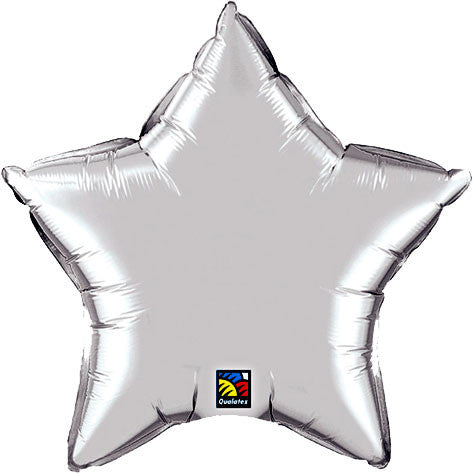 20" Silver Star Foil Balloon