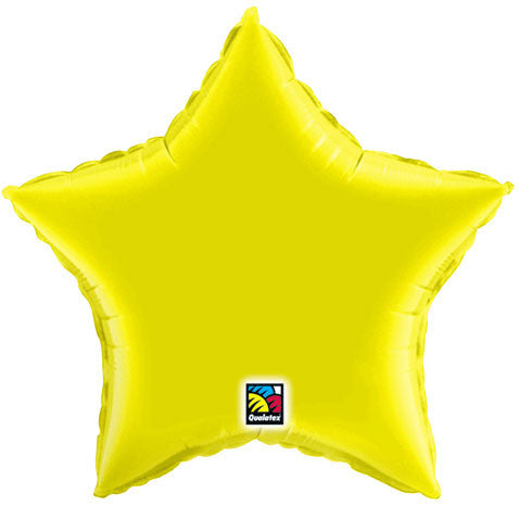 20" Citrine Star Foil Balloon