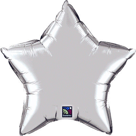 Micro Silver Star Foil Balloon