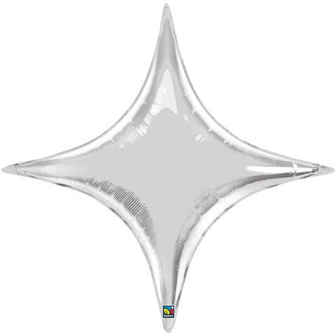 36" Silver Starpoint Foil Balloon