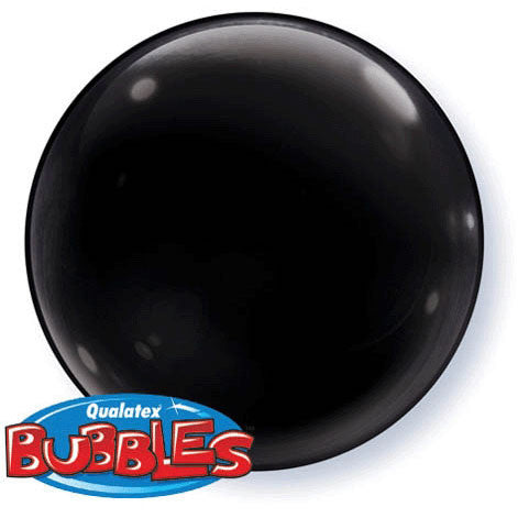 15" Onyx Black Bubble Balloon (4 ct)