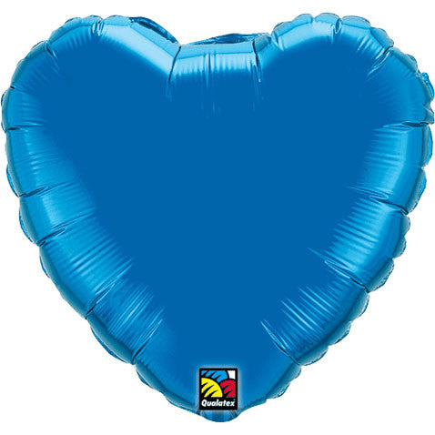 18" Sapphire Blue Heart Foil Balloon