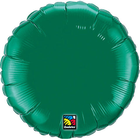 18" Emerald Green Round Foil Balloon