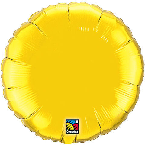 18" Citrine Round Foil Balloon