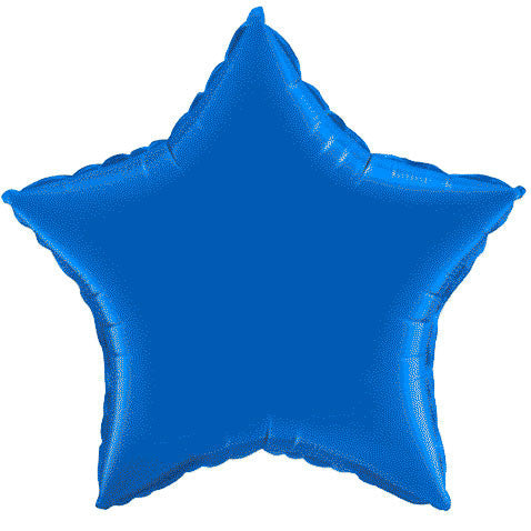 Mini Sapphire Blue Star Foil Balloon