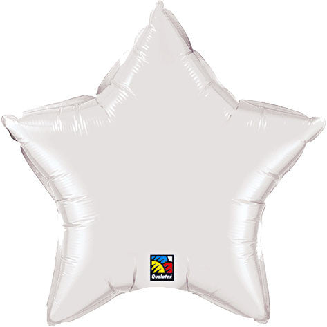 Mini White Start Foil Balloon