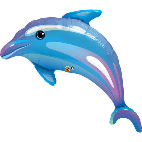 42" Delightful Dolphin Helium Shape