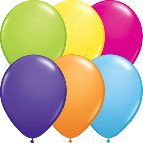 11" Tropical Assortment Latex Balloons Party Pack (48 ct)